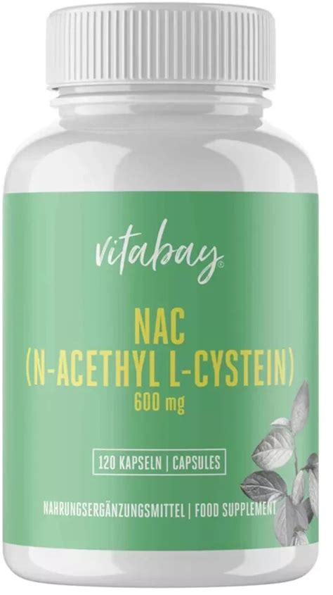 Vitabay Nac N Acethyl L Cystein 600mg Kapseln 120 Stk Ab 19 99