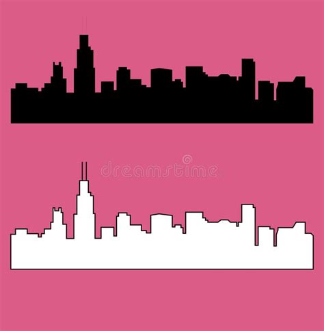 Silueta De La Ciudad De Chicago Ilustración Del Vector Ilustración De