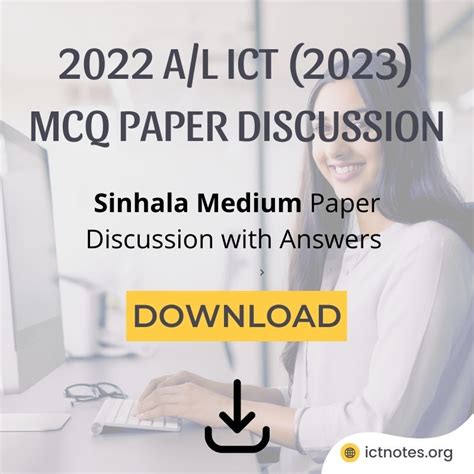 New 2022 Al Ict Past Paper Sinhala Medium Mcq Answers With Discussion Ict Notes