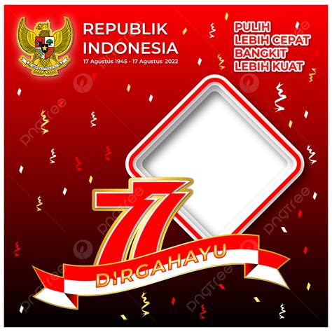 Dirgahayu Kemerdekaan Republik Indonesia Twibbon Hut Ri 77 Png