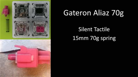 Gateron Aliaz 70g Switch Filmed Sound Test Stock Typing Lubed Typing