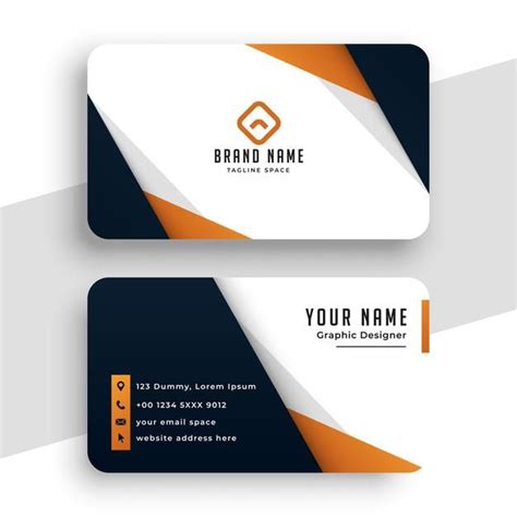 Free Vector Stylish Professional Business Card Template