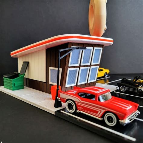 Diorama Hot Wheels Loja De Donuts Colecion Vel Metart Studio Decora O Geek E Personalizados