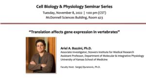 Seminar Series Ariel A Bazzini Ph D Cell Biology Physiology