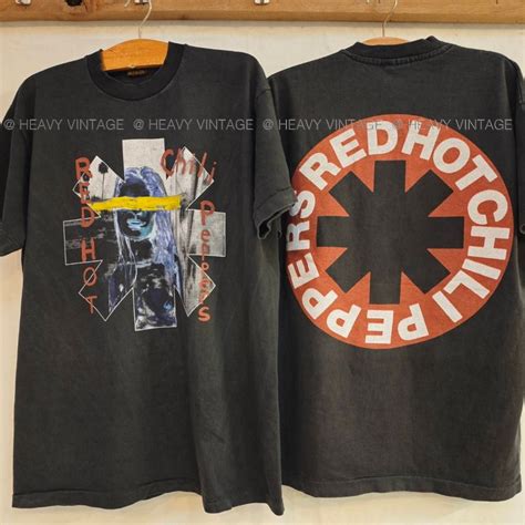 RED HOT CHILLI PEPPERS ปาย USA ฟอกไบโอ นมพเศษ เสอทวร วงรอค วนเทจ heavy vintage shirt
