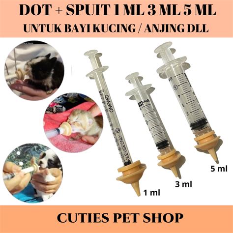 Jual Paket Hemat Dot Spuit Nipple Susu Anjing Kucing Puppy Kitten