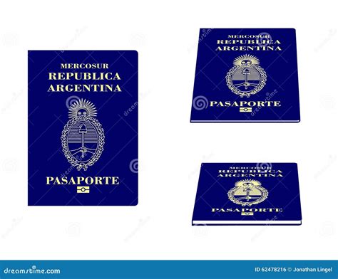 Argentinian Passport Stock Illustration Image 62478216