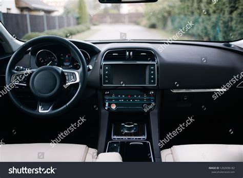 Modern Car Interior White Leather Seats Stock Photo (Edit Now) 1202696182