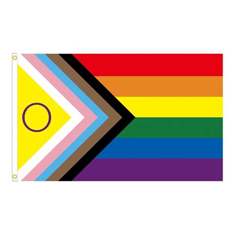 Lgbtq Flagge Progress Pride Regenbogenflagge Outdoor Bisexuell