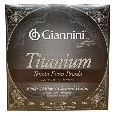 Encordoamento Violão Nylon Giannini Titanium Genwxta Extra Pesada