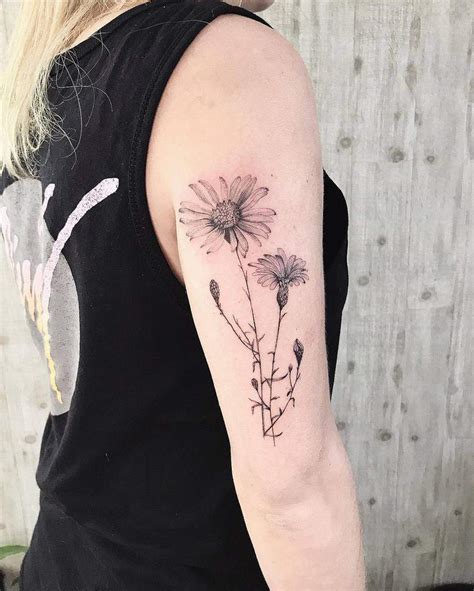 Top 53 Best Aster Flower Tattoo Ideas 2021 Inspiration Guide