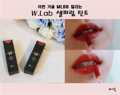 이번 가을 Mlbb 벨벳틴트는 Wlab 더블유랩 셀피립틴트 1호 레드붐 4호 무드룩 네이버 블로그