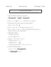 Math 122 ProblemSet Pdf Math 122 Problem Set November 7 2018 Please