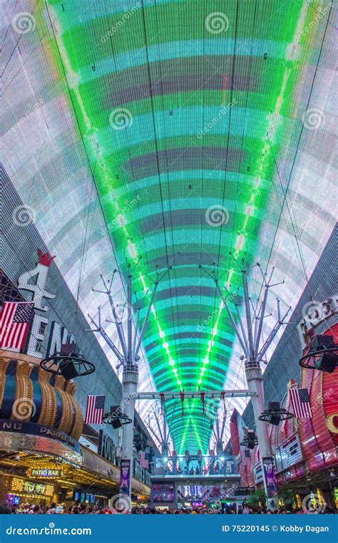 Las Vegas Fremont Street Experience Editorial Image Image Of Fancy