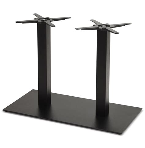 Pied De Table Nero Double En M Tal Noir