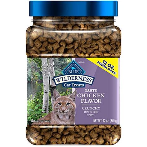 Blue Buffalo Wilderness Crunchy Cat Treats, Chicken 12-oz Tub - Barginemporium