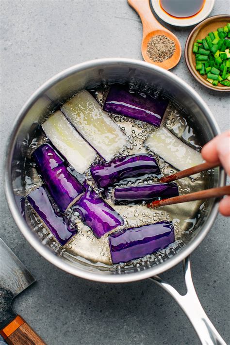 Braised Chinese Eggplant Full Of Plants