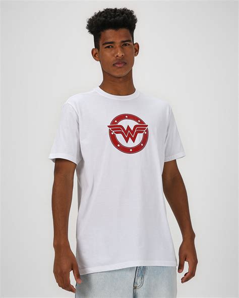 Camiseta Masculina Mulher Maravilha Branca Warner Bros Fanlab Oficial