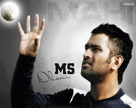 M S Dhoni Dark Background Wallpaper