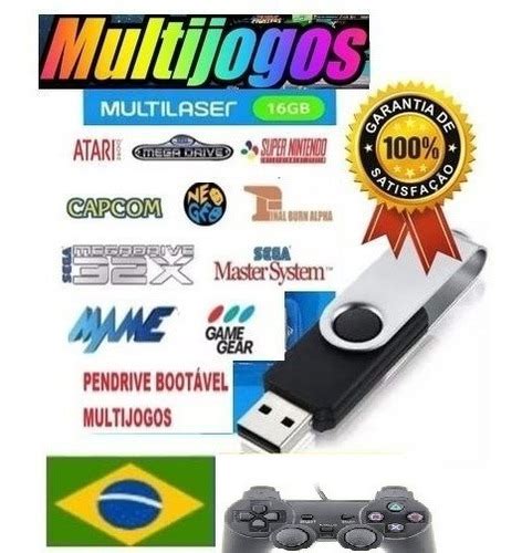 Pen Drive Gamer Retro 30 Em 1 De 10 Mil Jogos Notebook Drives