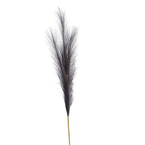 Grey Faux Pampas Grass Stem Artificial Stem Faux Stem