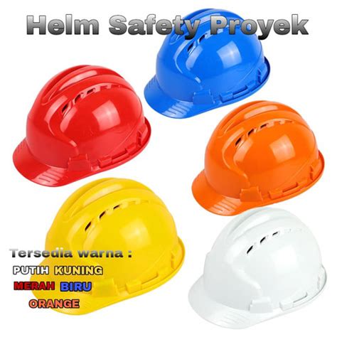 Jual Helm Safety Proyek Sni Standart Atau Fastrack Tali 5 Warna Merah