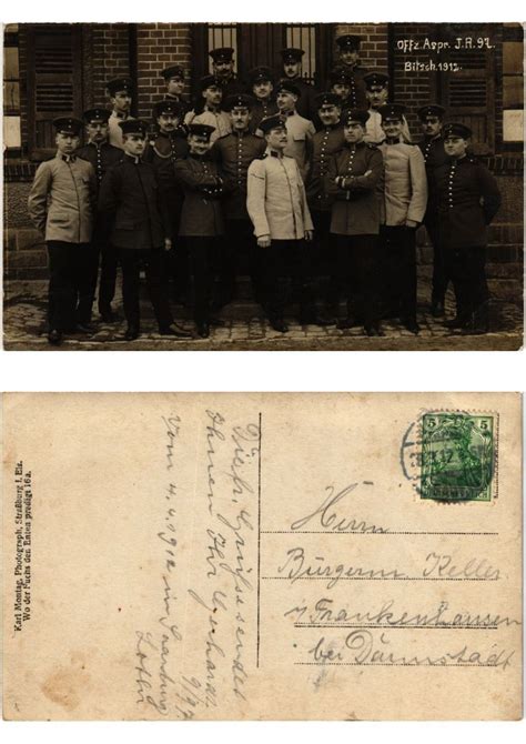 Cpa Ak Carte Photo Offz Aspr J R Bitsch Lothringen