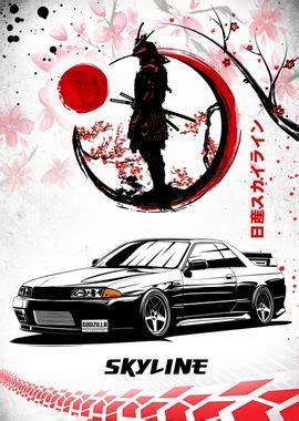 Nissan Skyline Gtr Poster Picture Metal Print Paint By Alex