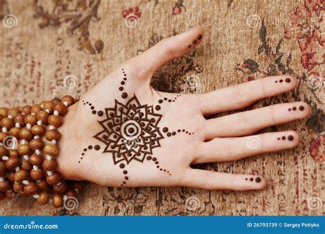 Henna Art On Woman S Hand Stock Image Image Of Design 26793739