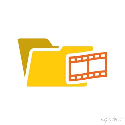 Film Folder Icon Design • Wall Stickers Template Web Company