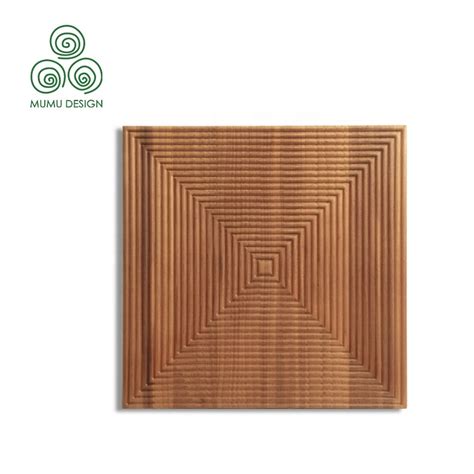 Mumu Decorative Building Timber Board Fabric Puzzle Interior Wood Wall