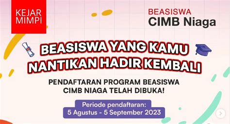 Beasiswa CIMB Niaga Untuk Mahasiswa S1 Dalam Negeri Scholars Official