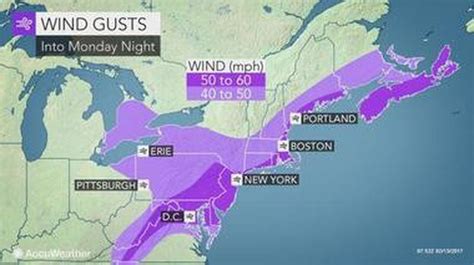 High Wind Warnings Advisories Issued For N J With Gusts Up To 60 Mph