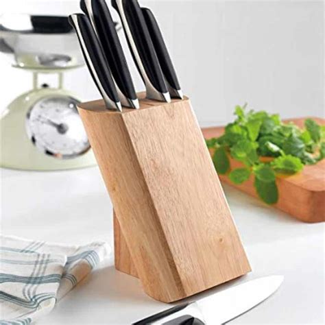 Denby Piece Knife Block Set Beech