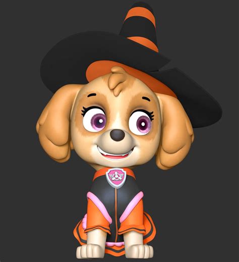 Skye Halloween Paw Patrol 3d Model By Lovemodel