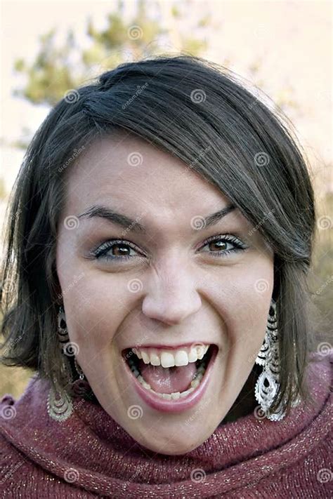 Young Woman Screaming Yelling Shouting Stock Image Image Of Anger