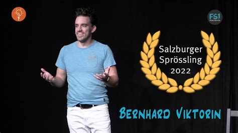 Salzburger Sprössling 2022 Gewinner Bernhard Viktorin YouTube