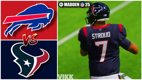 Bills Vs Texans Week Simulation Madden Rosters Youtube