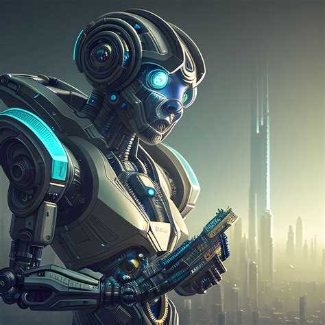 A Futuristic Cyberpunk Inspiring A Humanoid Metallic Mechanica