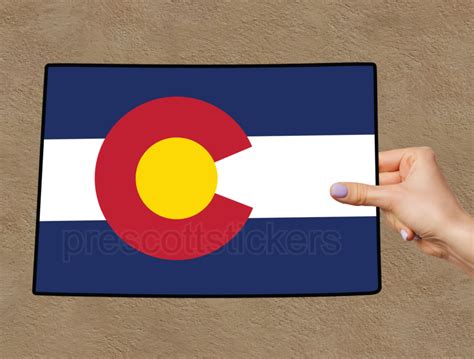 Colorado Flag State Outline Car Window Vinyl Laptop Sticker Decal Prescott Sticker Co