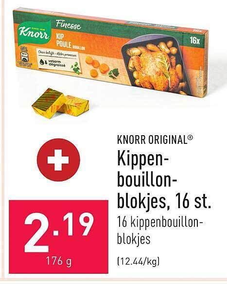 Knorr Original Kippen Bouillon Blokjes St Promotie Bij Aldi