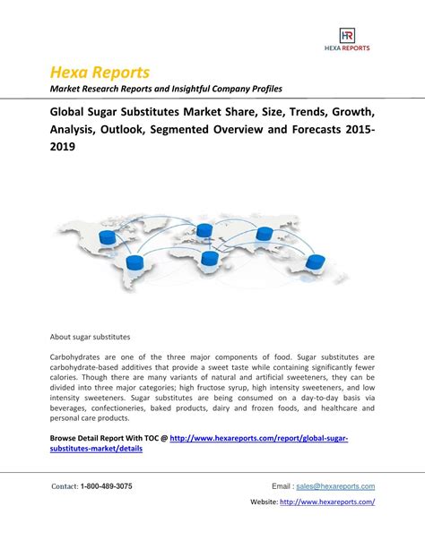 Global Sugar Substitutes Market Share Size Trends Growth Analysis