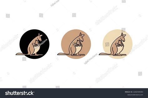 Kangaroo Mother Hugging Her Child Vector Stock Vector (Royalty Free ...