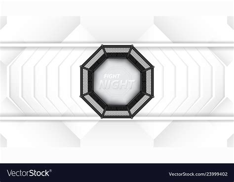 Mma octagon cage Royalty Free Vector Image - VectorStock