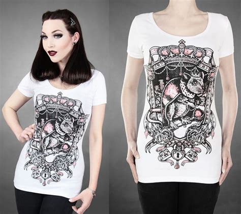 Mouse King Printed Womens Goth Tee Shirt Gothgothicteetee Shirts