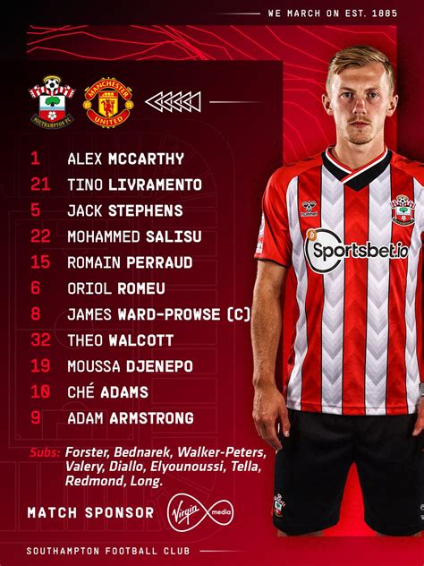 Southampton Fc On Twitter Unchanged Your Saintsfc Side To Take On