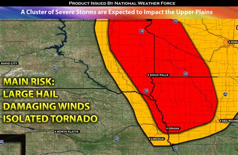 A Cluster Of Severe Storms Are Expected To Impact The Upper Plains On