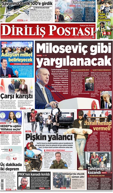 Dirili Postas Gazetesi Aral K Sal G N Man Eti