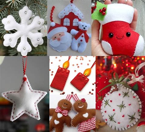 50 moldes de enfeites para decoração de natal feltro Molde de