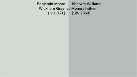 Benjamin Moore Wickham Gray Hc 171 Vs Sherwin Williams Monorail